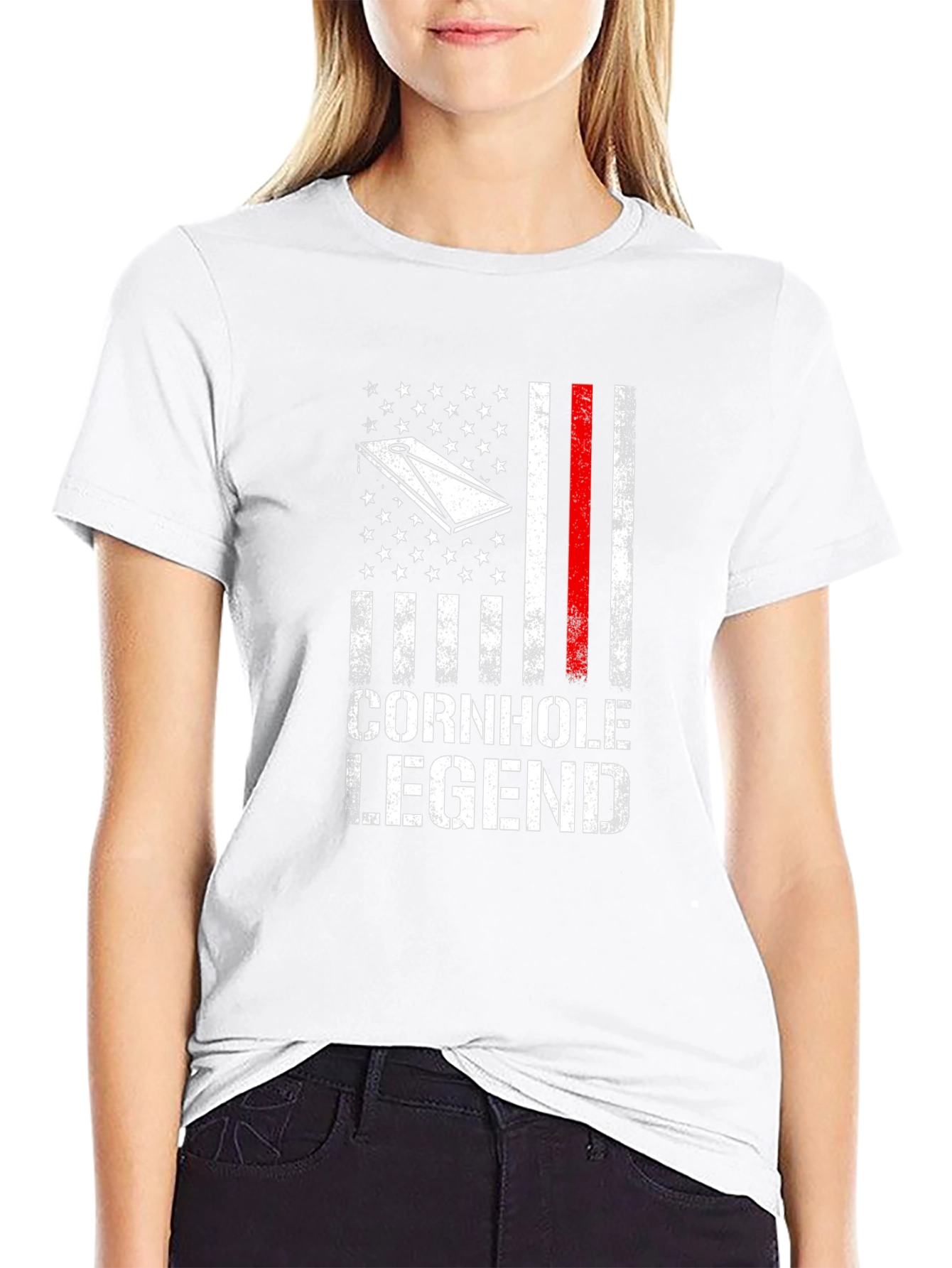 Cornhole Legend American Flag T-Shirt