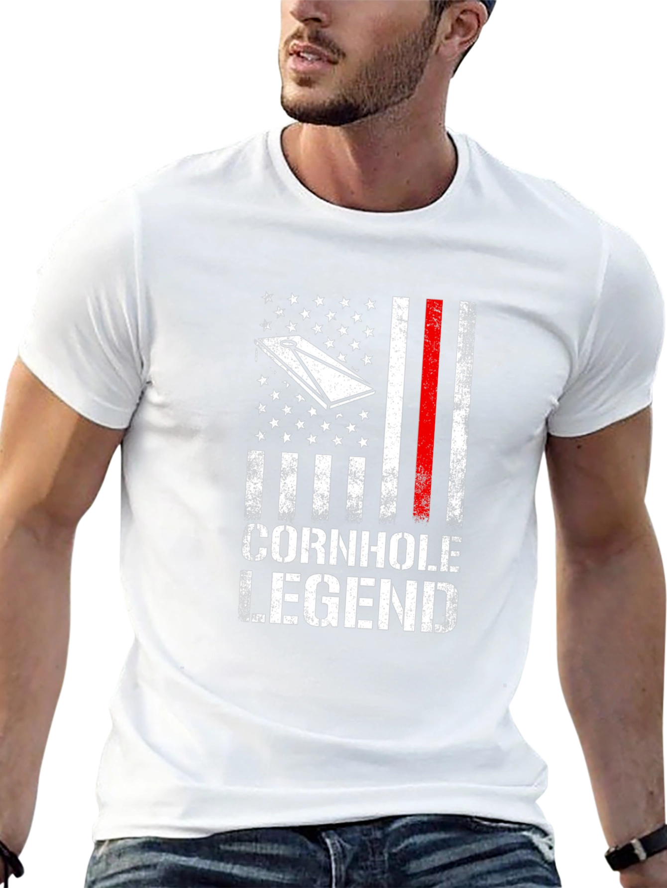 Cornhole Legend American Flag T-Shirt