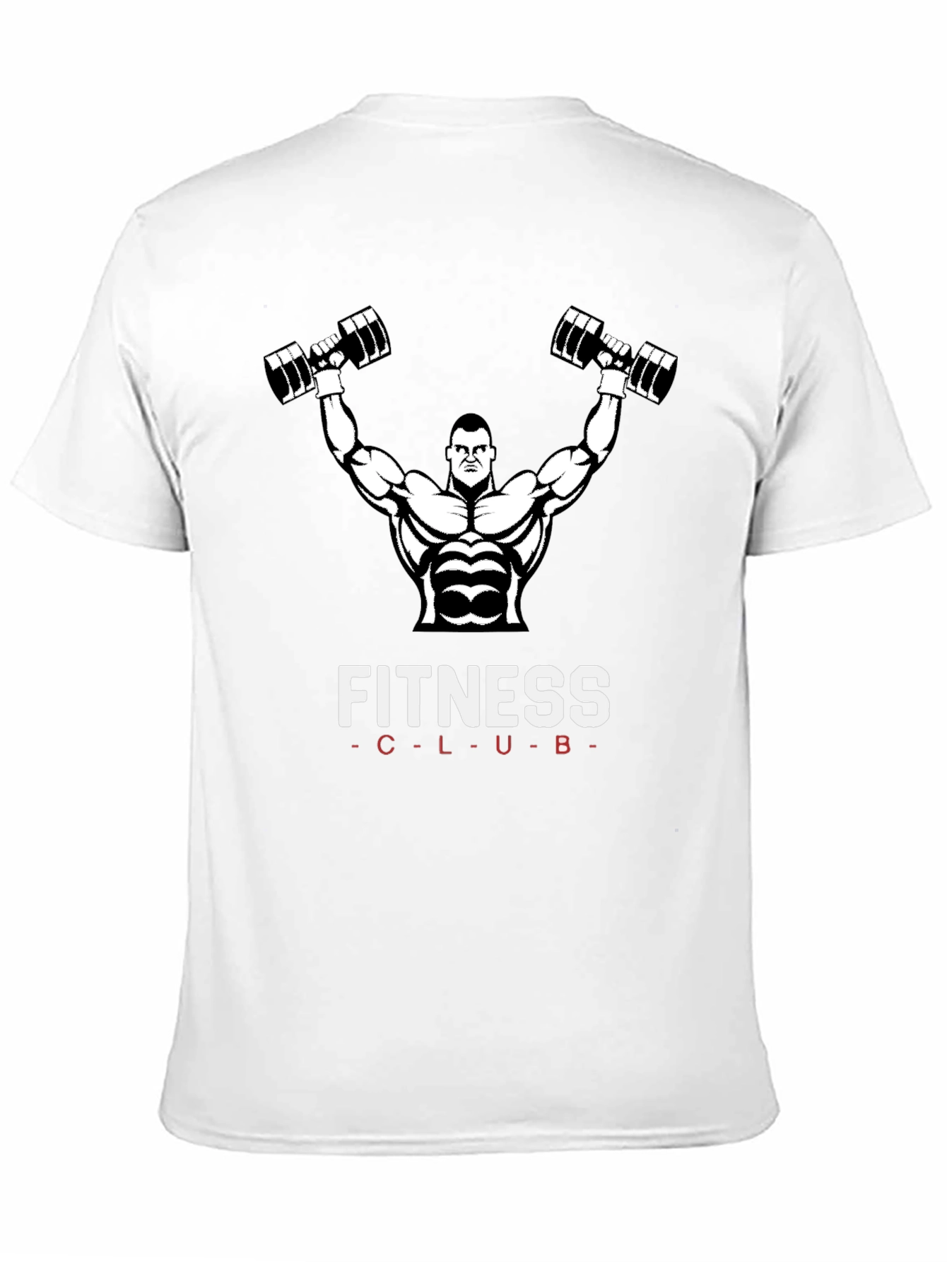 Fitness Club Graphic T-Shirt - Black Cotton Gym Tee