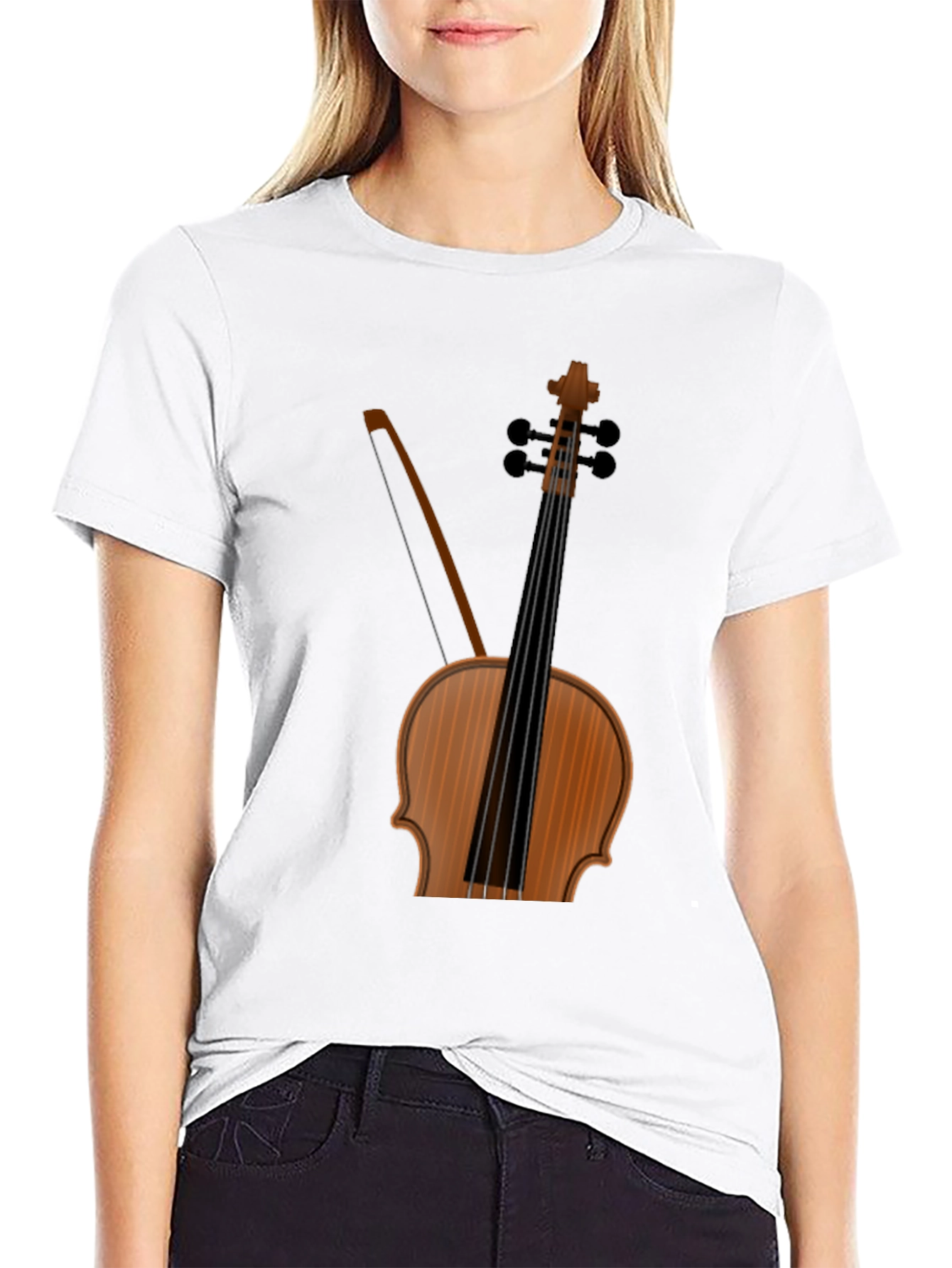 Musical T-Shirt: Violin Bow Design