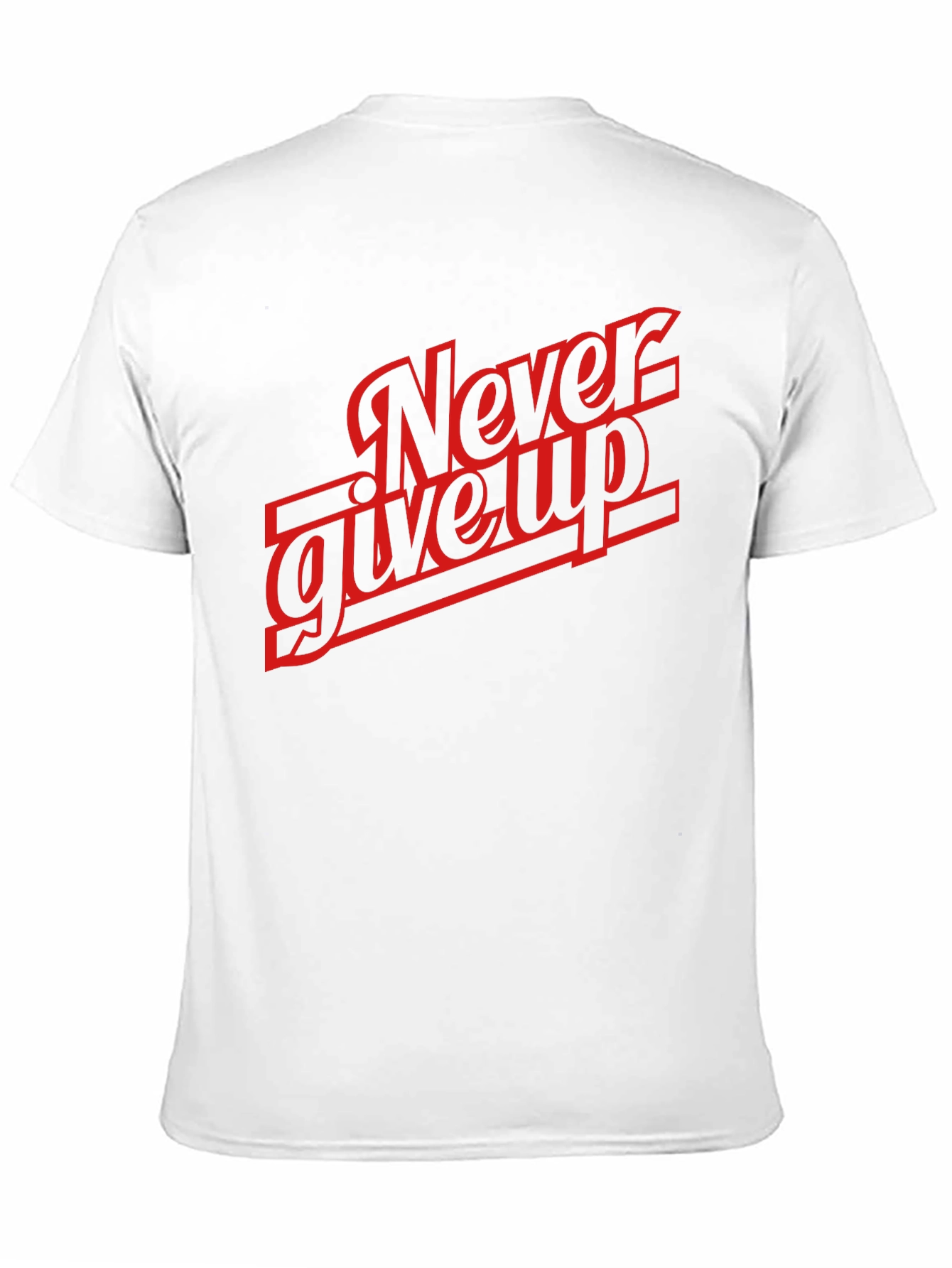 Never Give Up Graphic Tee - Mens Black T-Shirt
