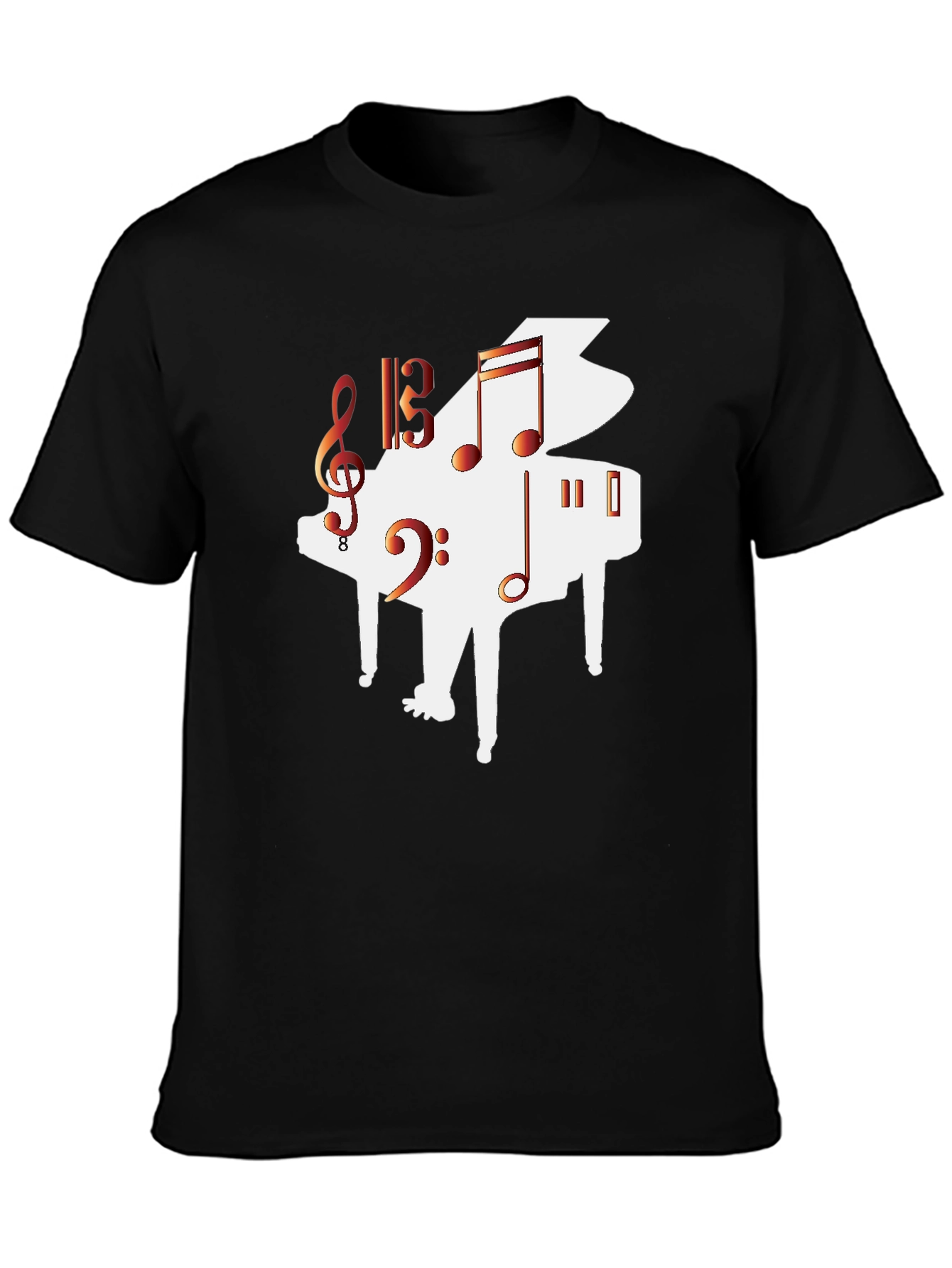 Musical Piano Graphic T-Shirt