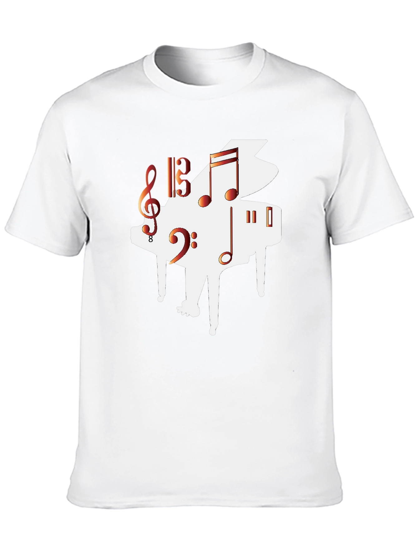 Musical Piano Graphic T-Shirt