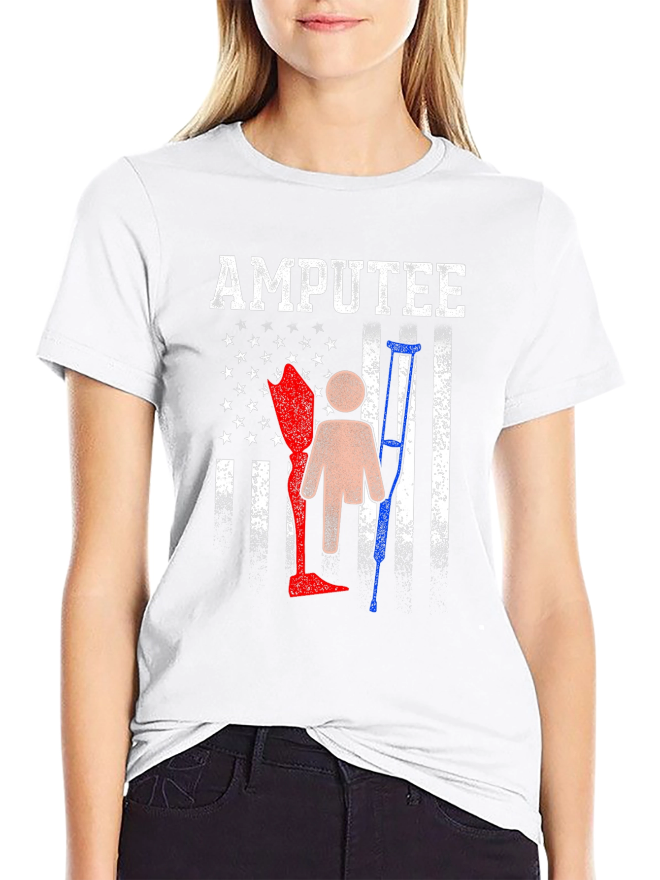 Amputee Pride T-Shirt - American Flag Design