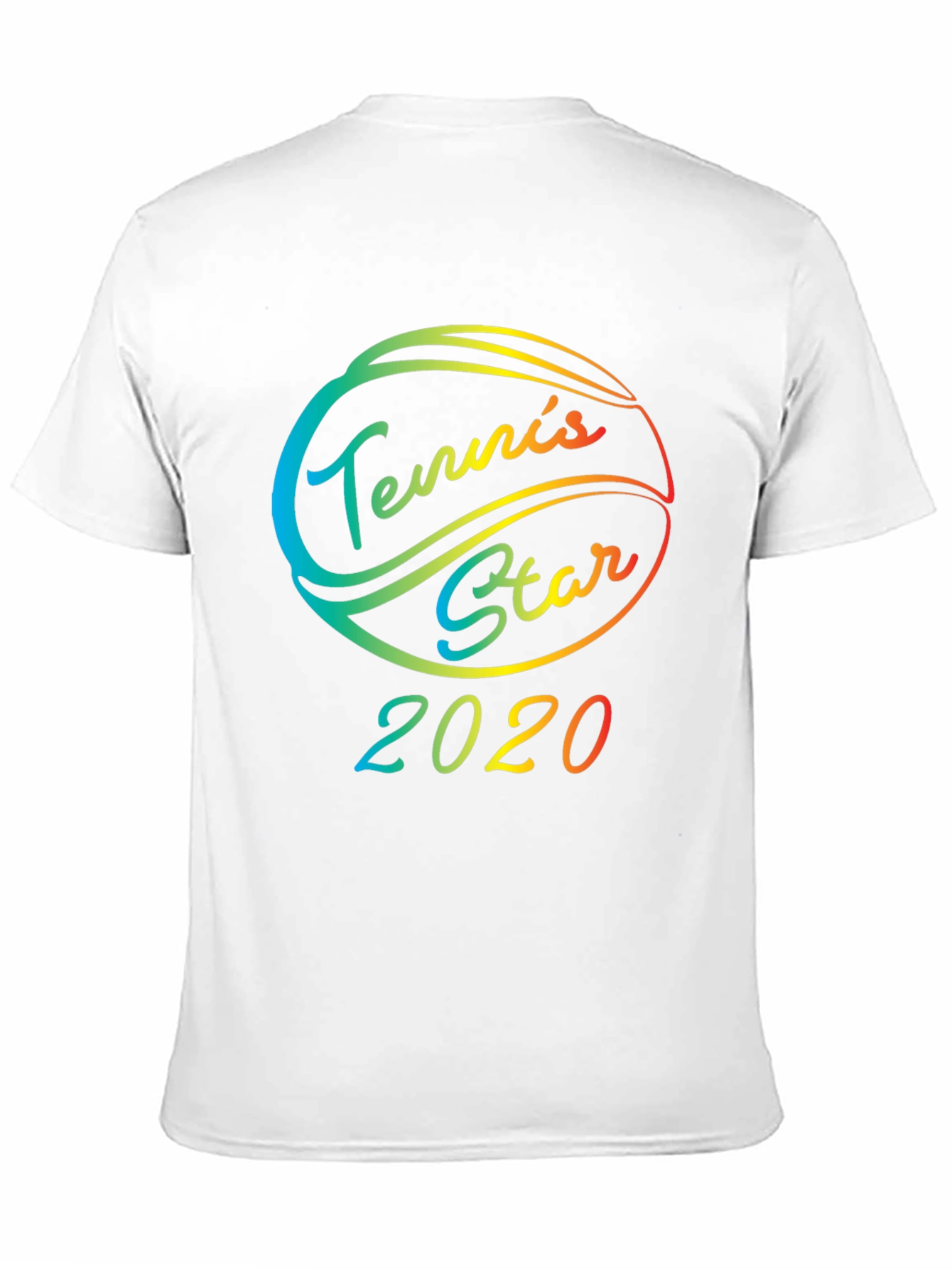 Tennis Star 2020 Rainbow Graphic T-Shirt