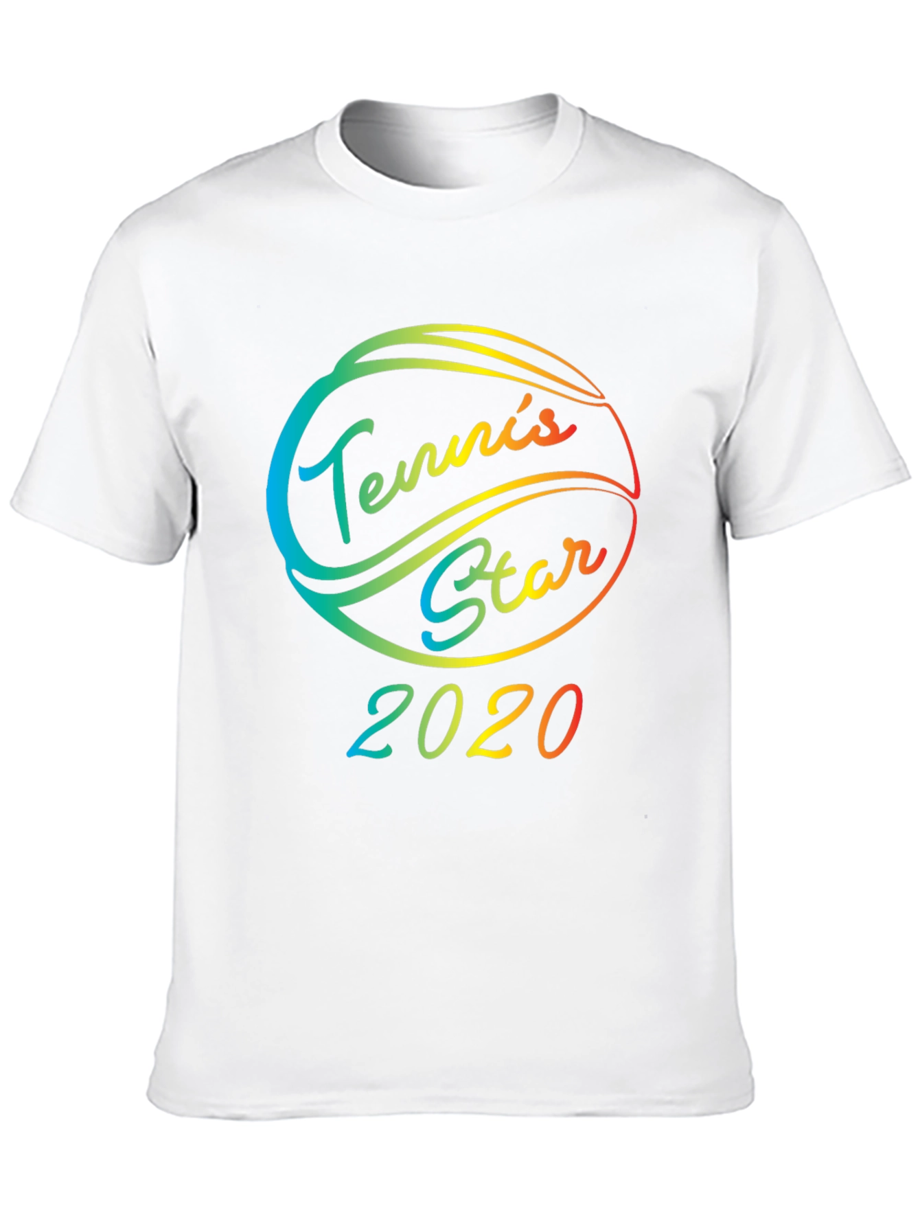 Tennis Star 2020 Rainbow Graphic T-Shirt