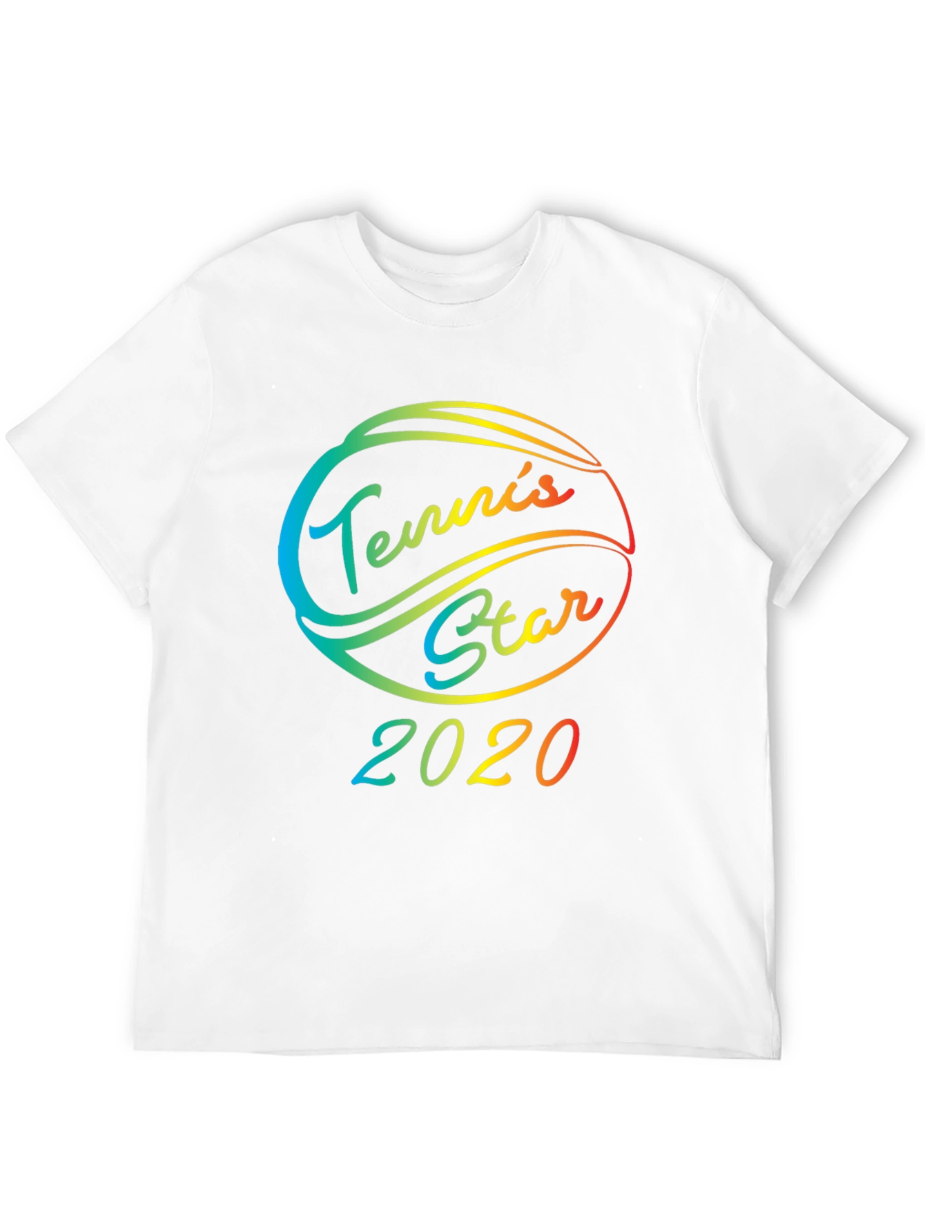 Tennis Star 2020 Rainbow Graphic T-Shirt