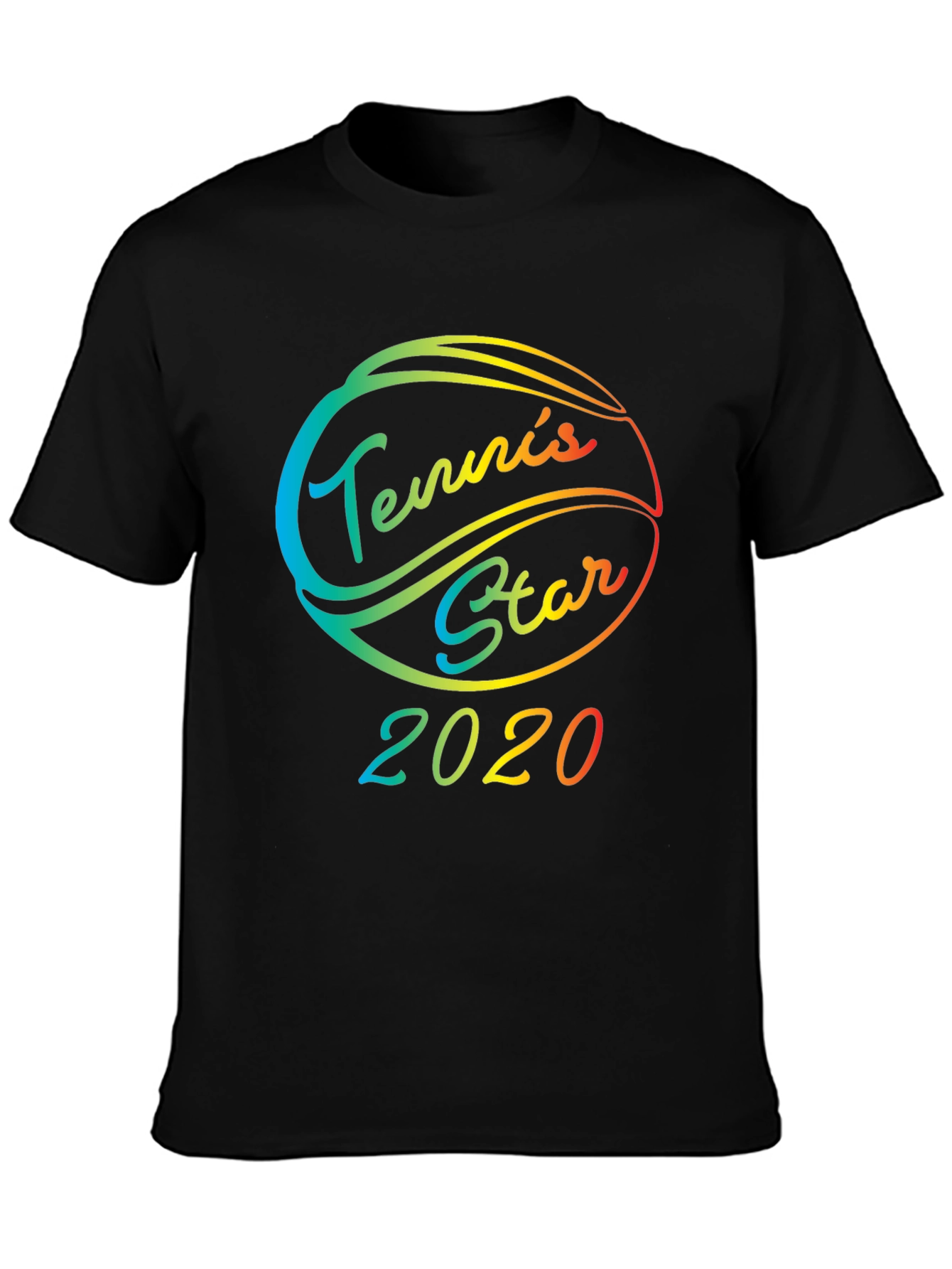 Tennis Star 2020 Rainbow Graphic T-Shirt
