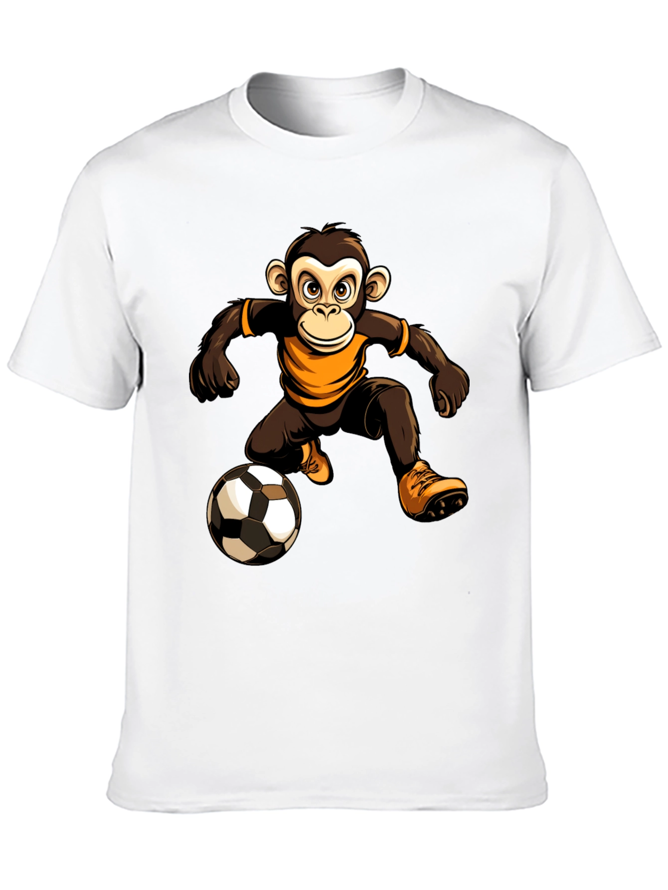 Monkey Soccer Player Graphic T-Shirt