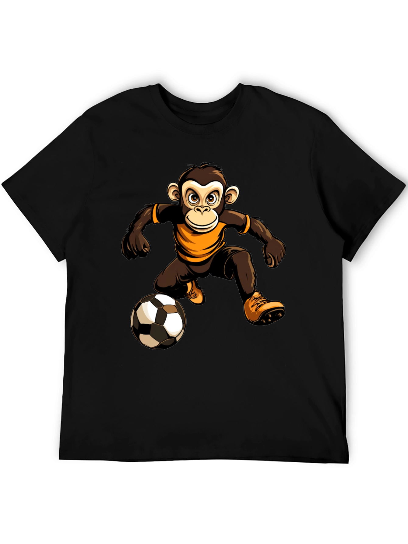 Monkey Soccer Player Graphic T-Shirt