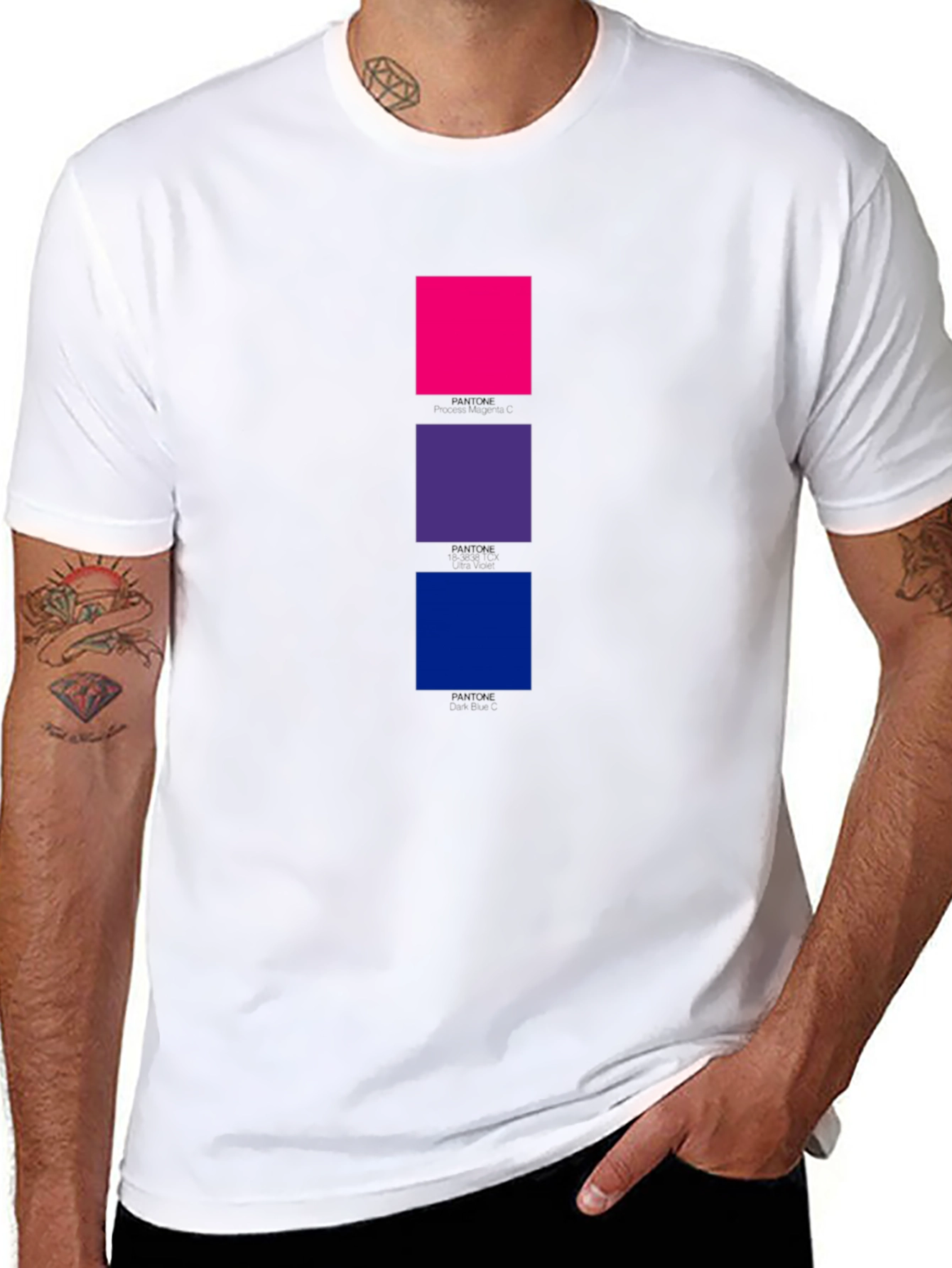 Bi Pride Squares Black T-Shirt