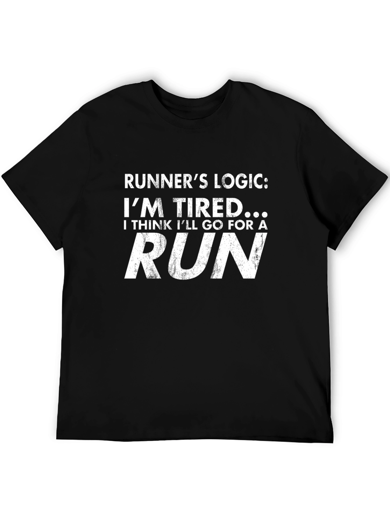 Runners Logic Graphic Tee - Black Cotton