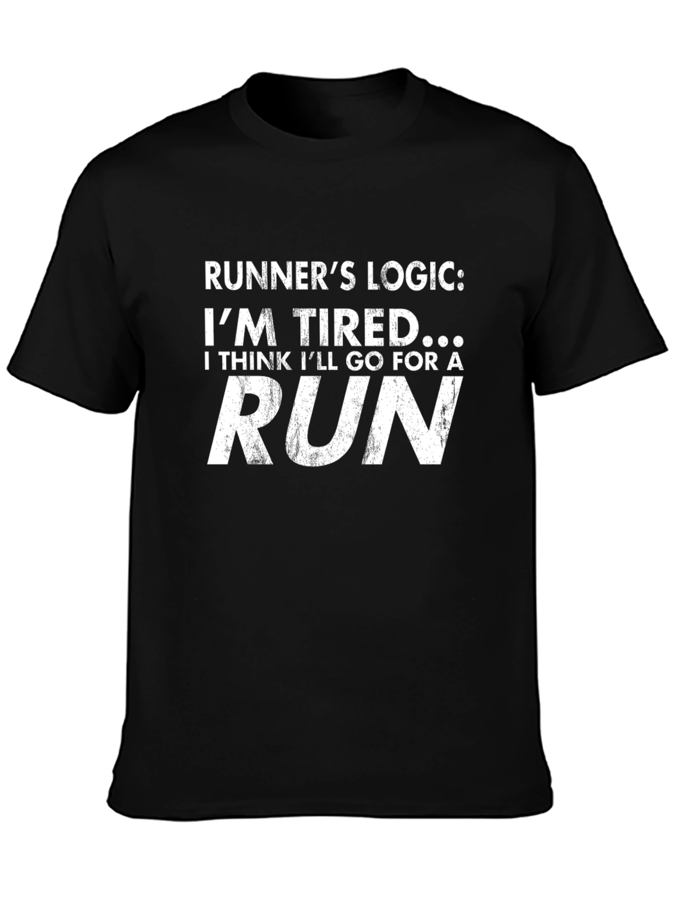Runners Logic Graphic Tee - Black Cotton