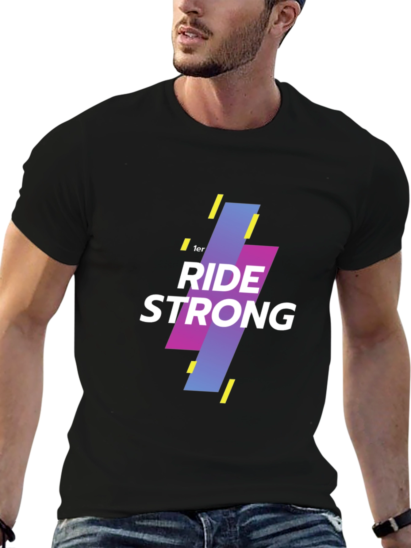 Ride Strong Graphic Tee - Black Cotton