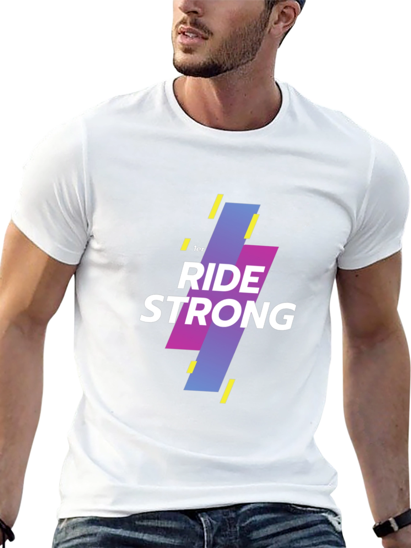 Ride Strong Graphic Tee - Black Cotton