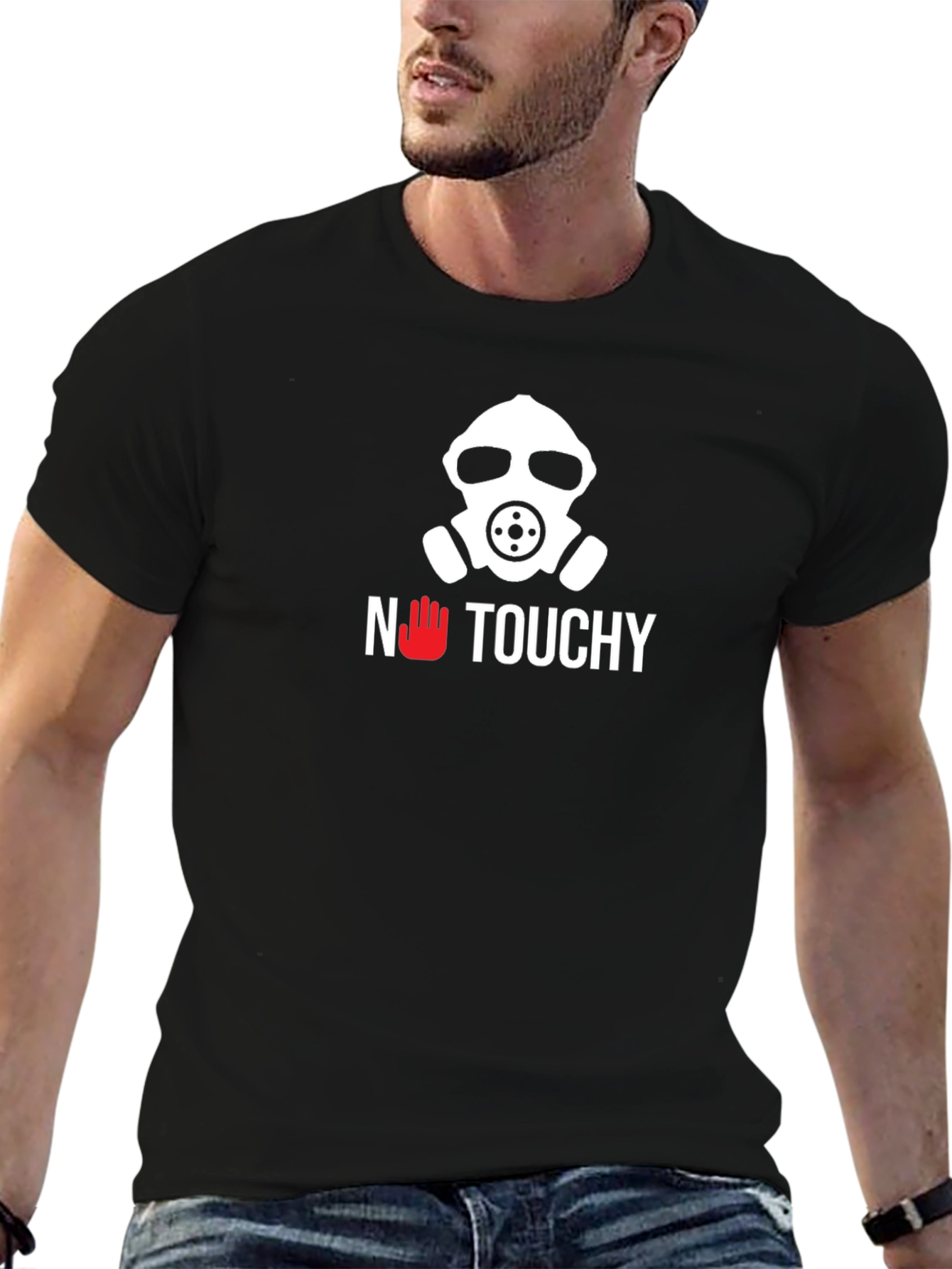 No Touchy T-Shirt - Gas Mask Graphic Tee