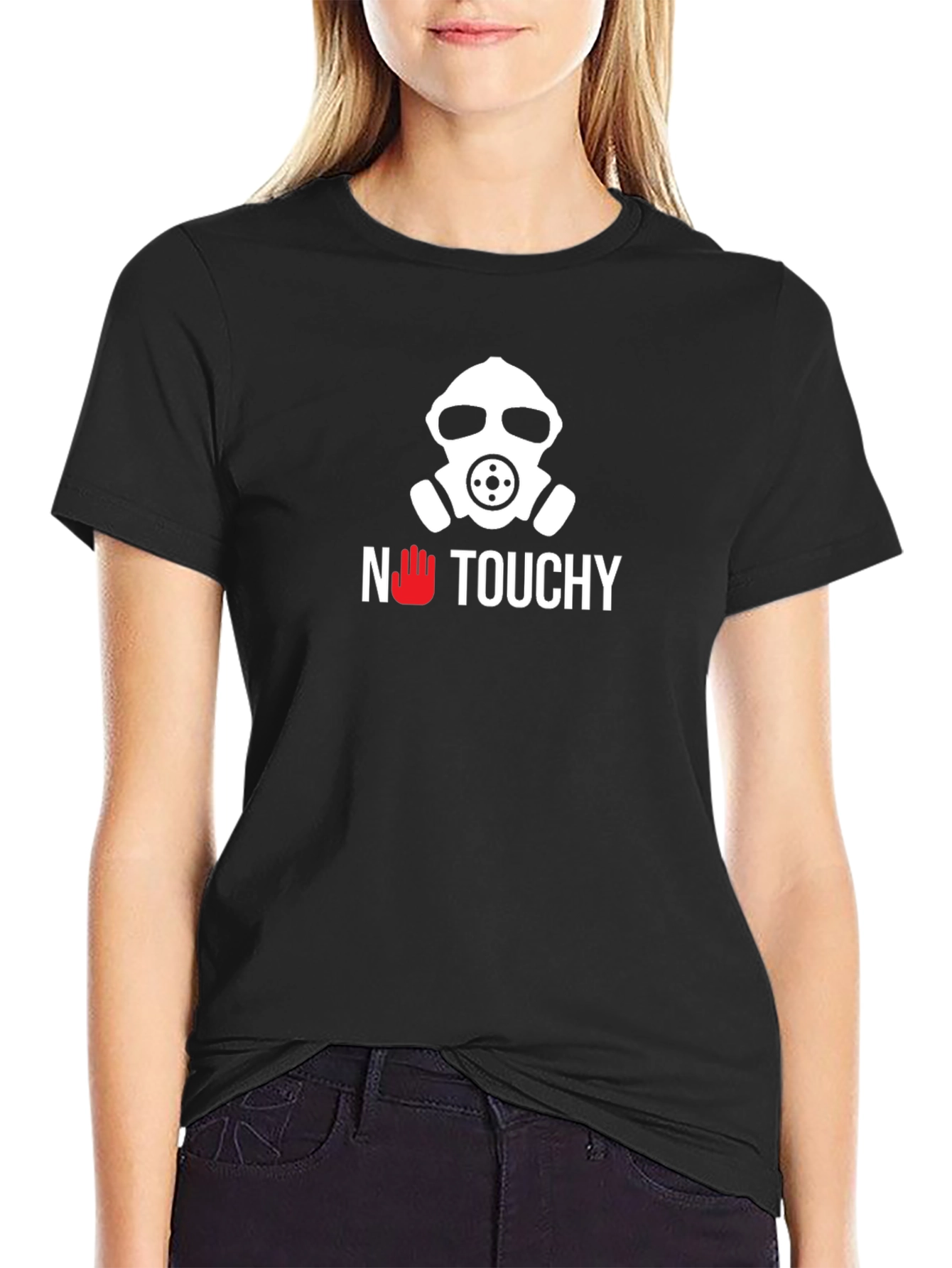 No Touchy T-Shirt - Gas Mask Graphic Tee