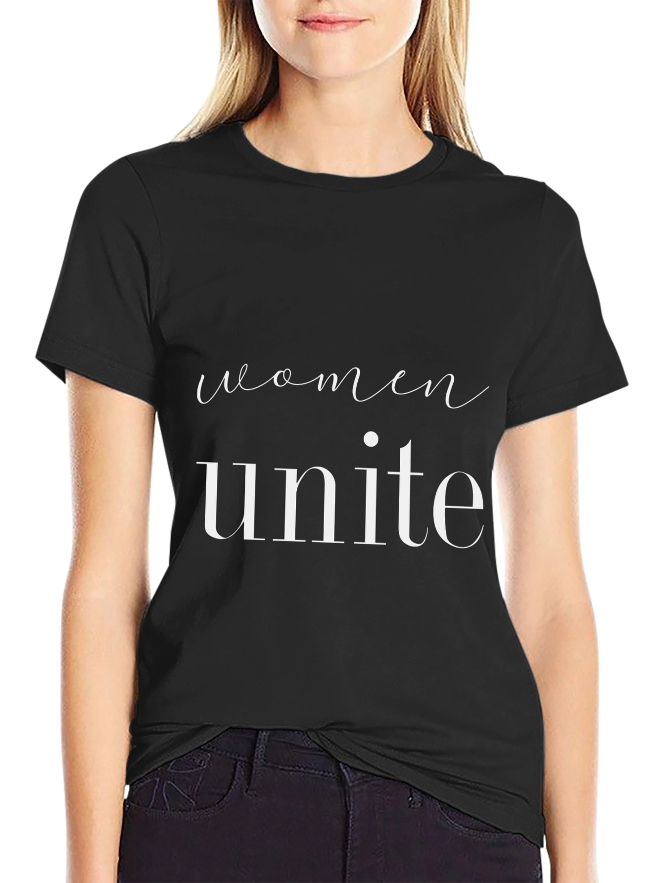 Women Unite Black Graphic Tee