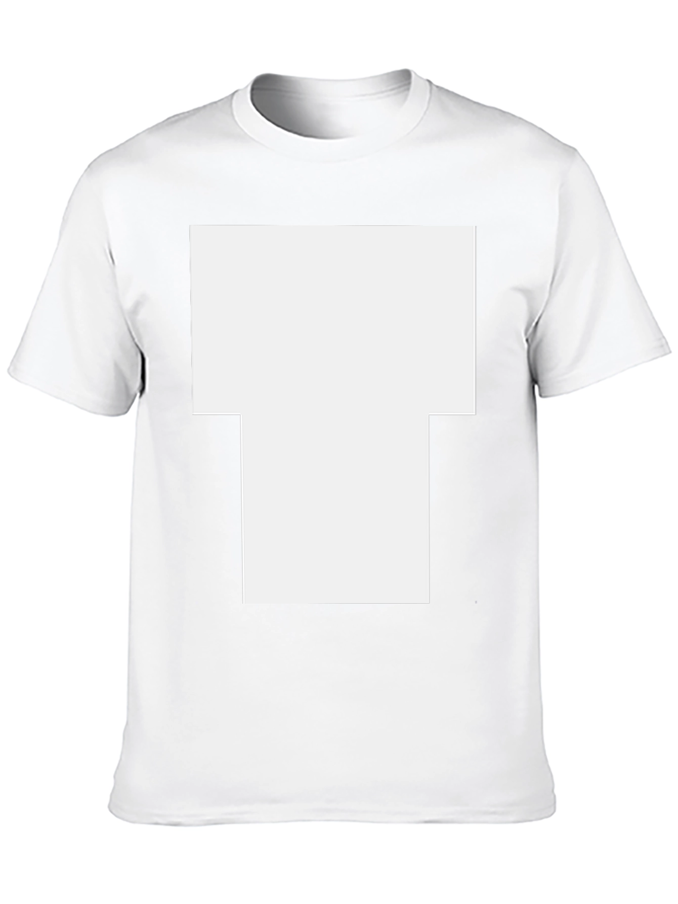 Black Short-Sleeve T-Shirt with Large White Graphic