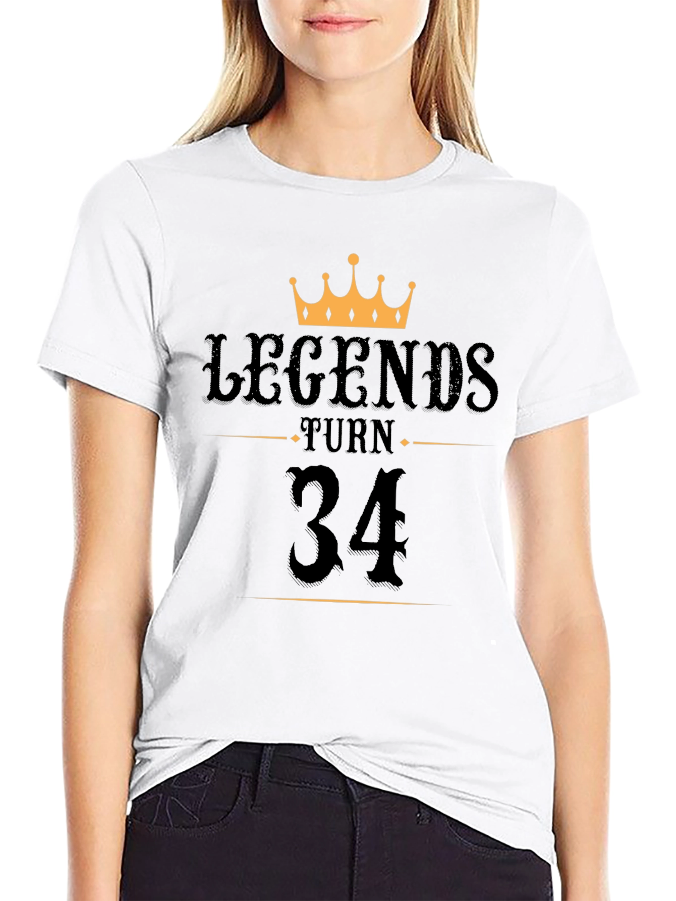 Legends Turn 34 Birthday T-Shirt