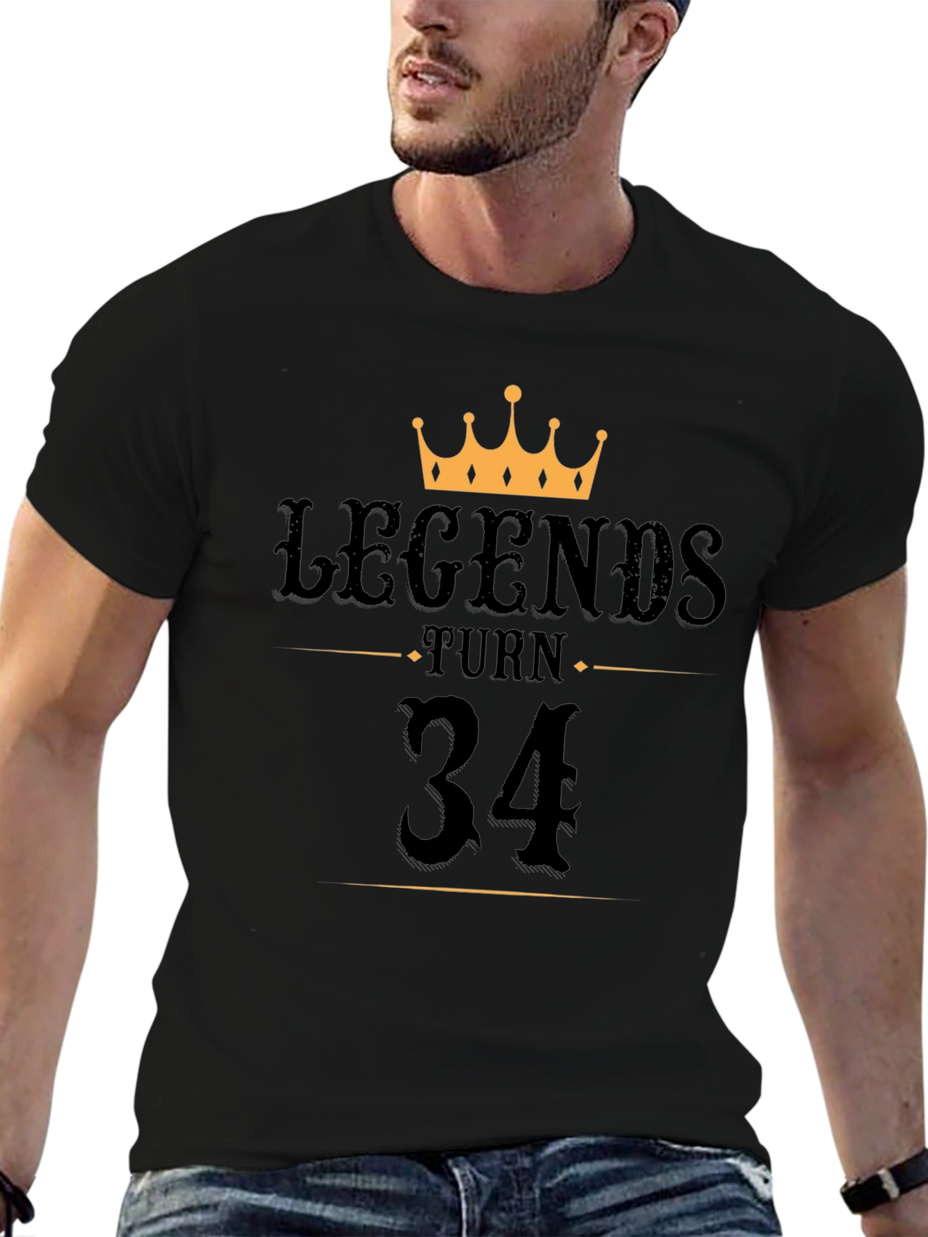 Legends Turn 34 Birthday T-Shirt