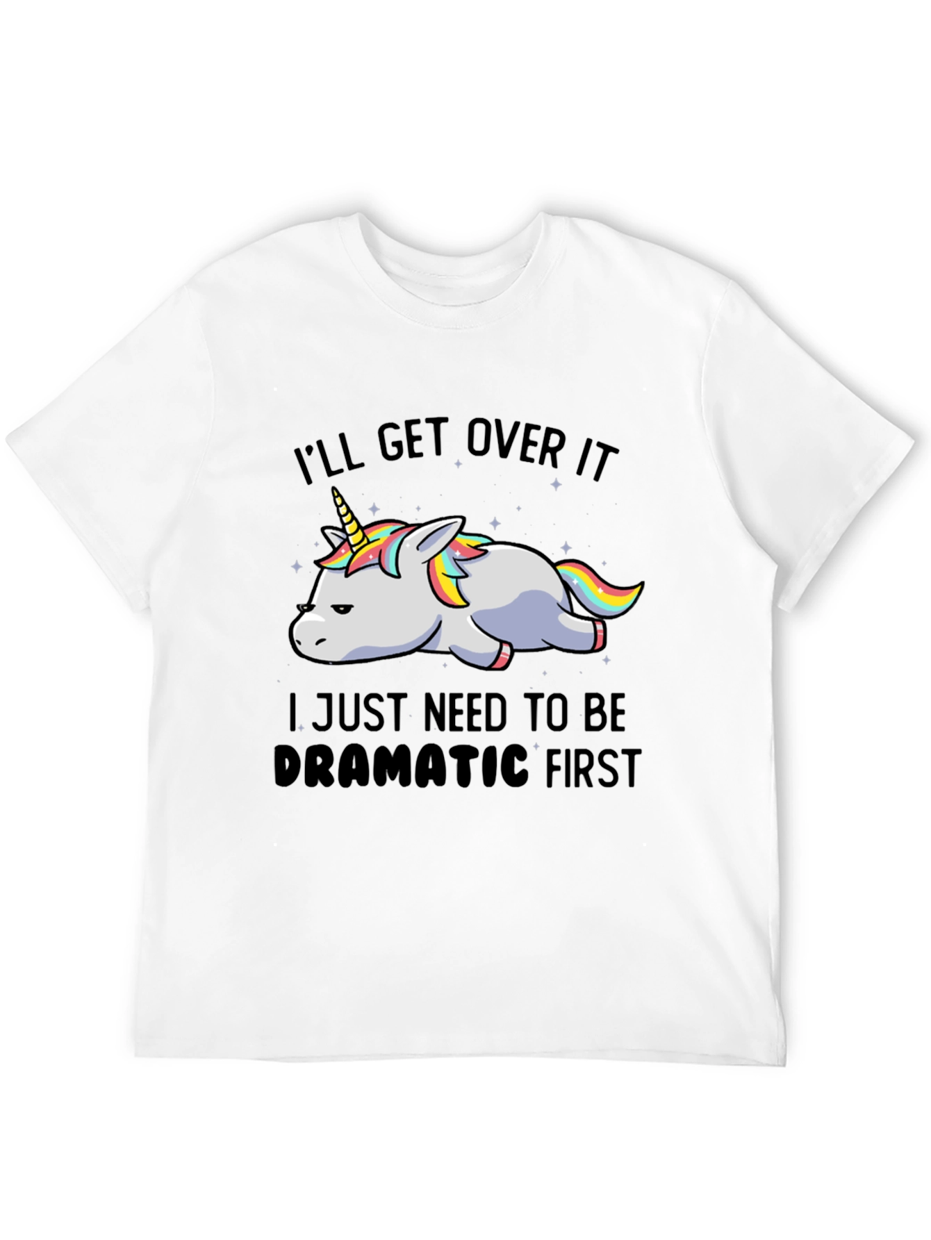 Dramatic Unicorn Graphic T-Shirt