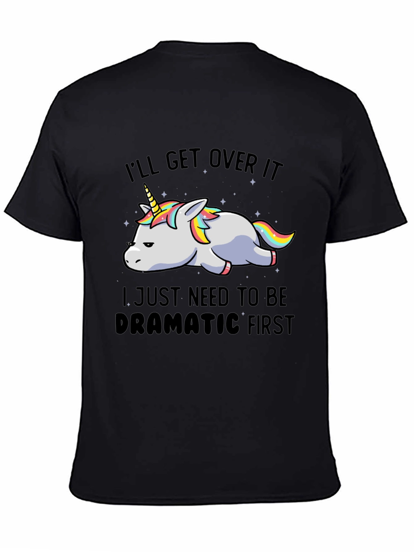 Dramatic Unicorn Graphic T-Shirt