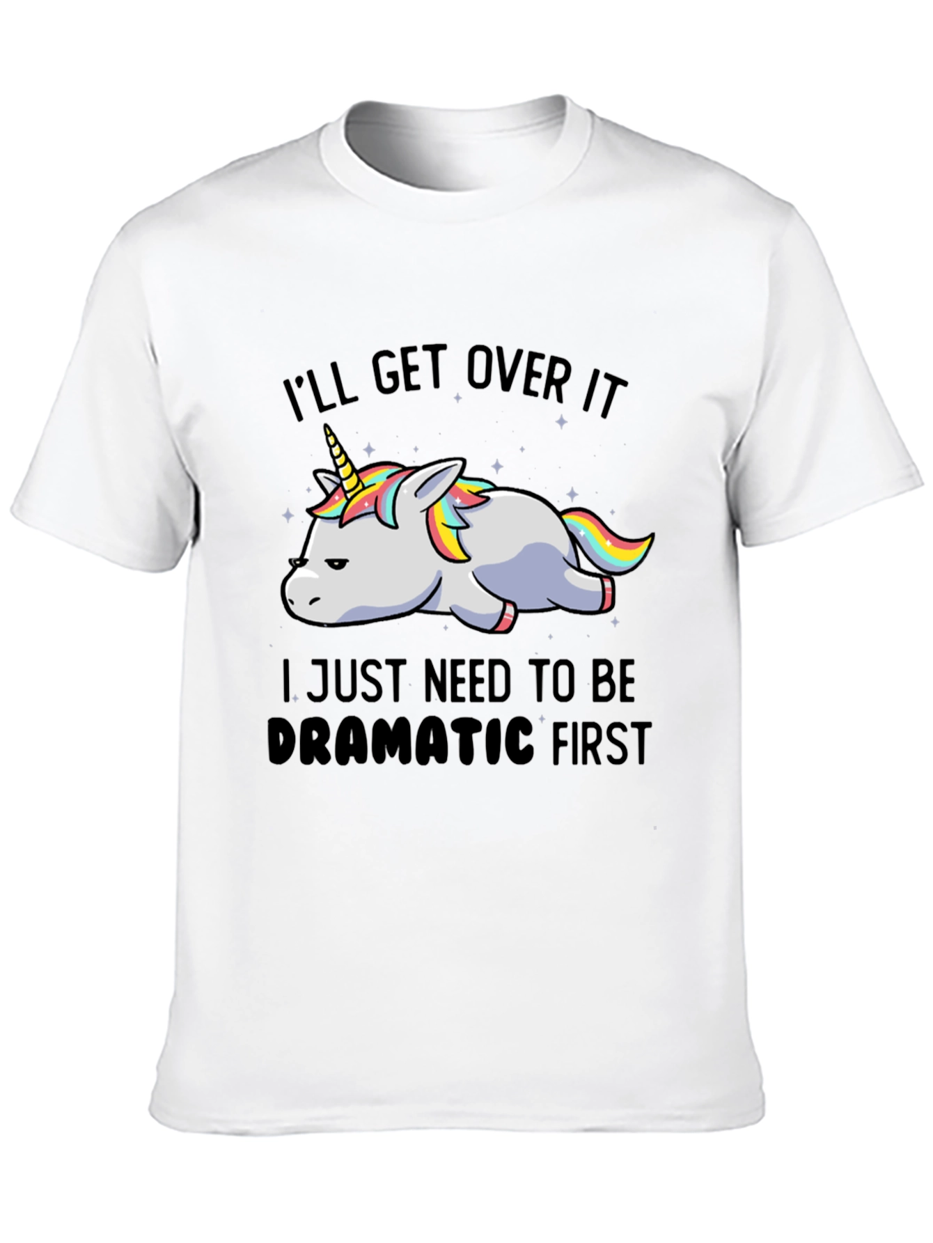 Dramatic Unicorn Graphic T-Shirt