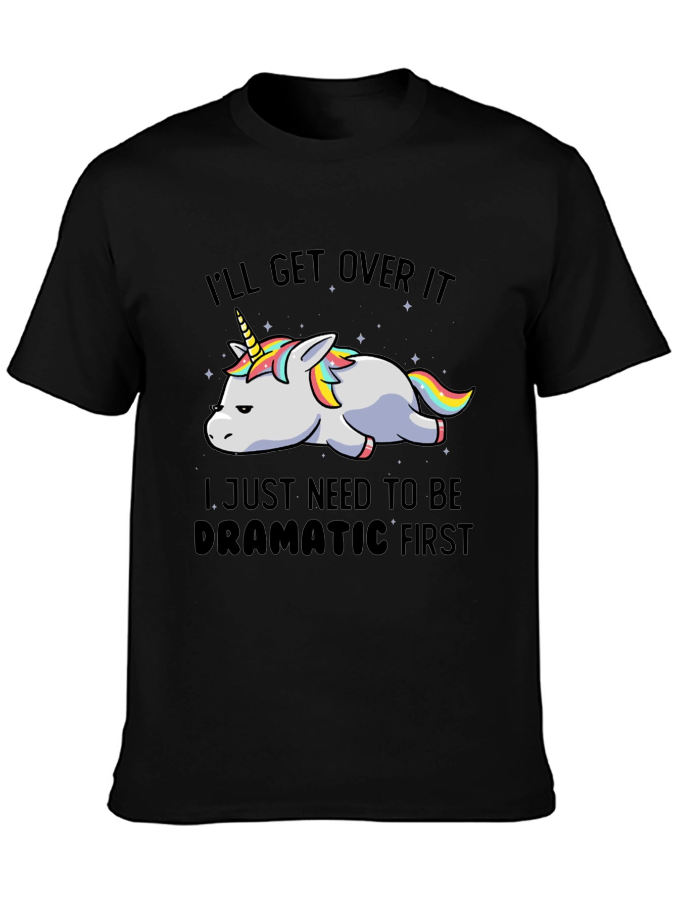Dramatic Unicorn Graphic T-Shirt
