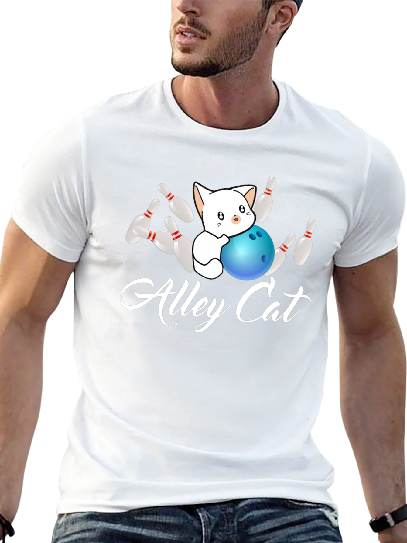 Alley Cat Bowling T-Shirt - Strike!