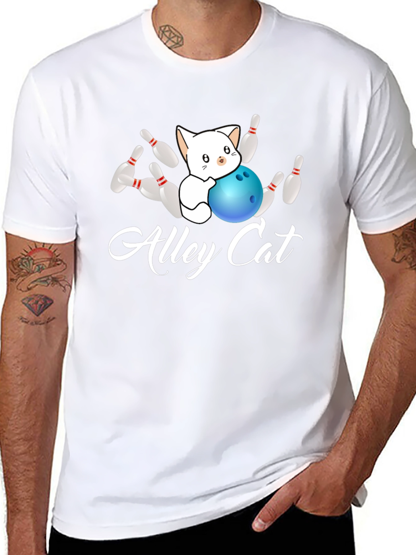 Alley Cat Bowling T-Shirt - Strike!