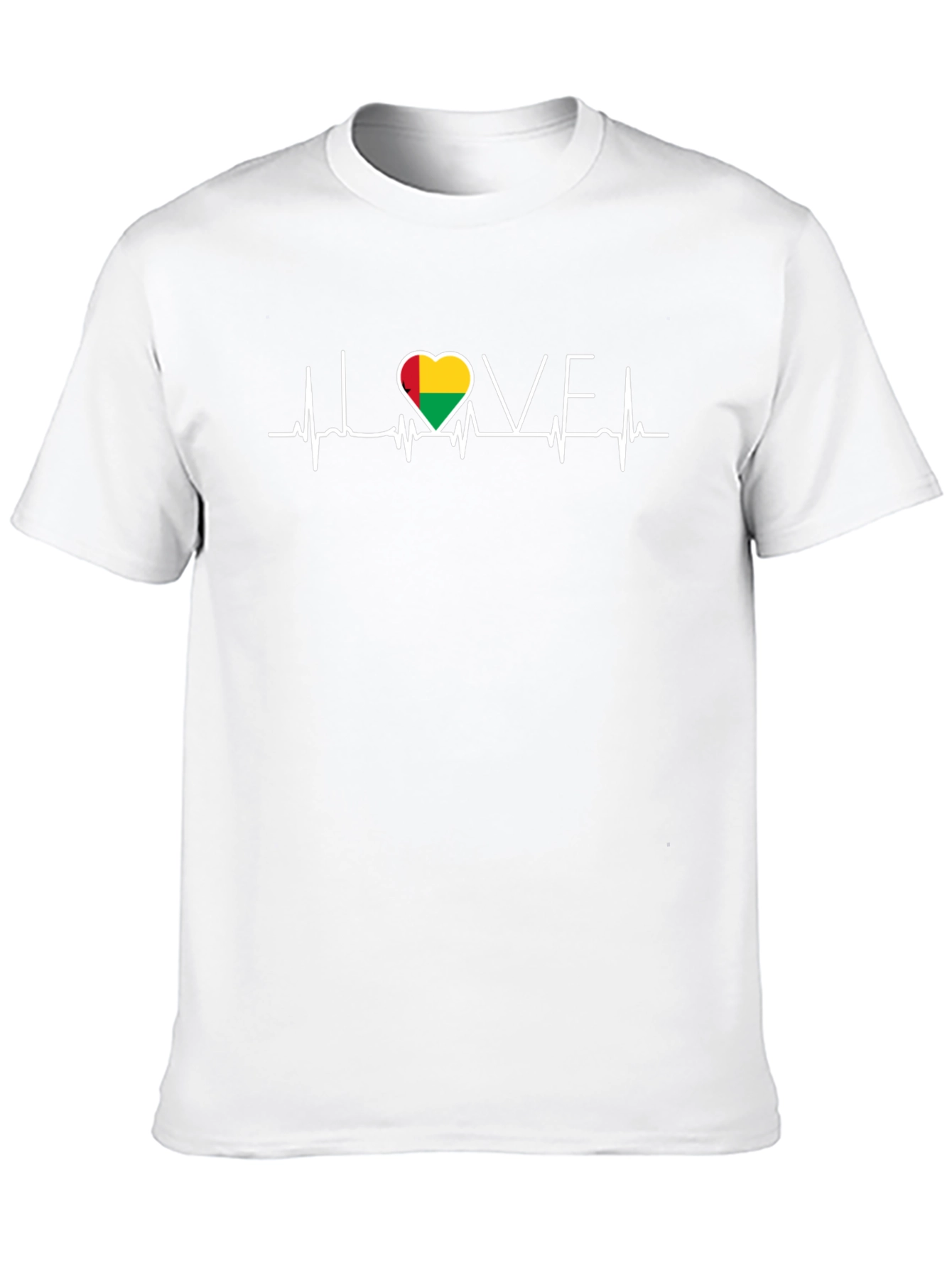 I Love Guinea-Bissau Heartbeat T-Shirt