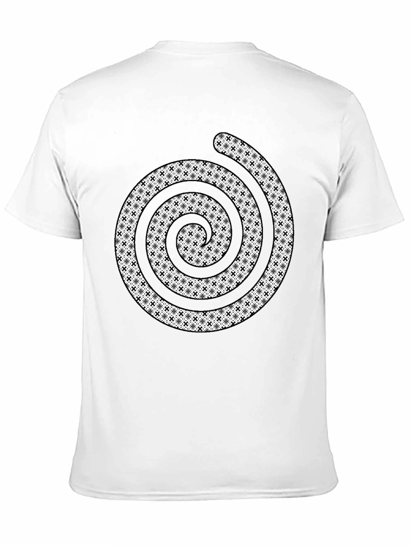 Patterned Spiral Graphic Tee - Modern Style