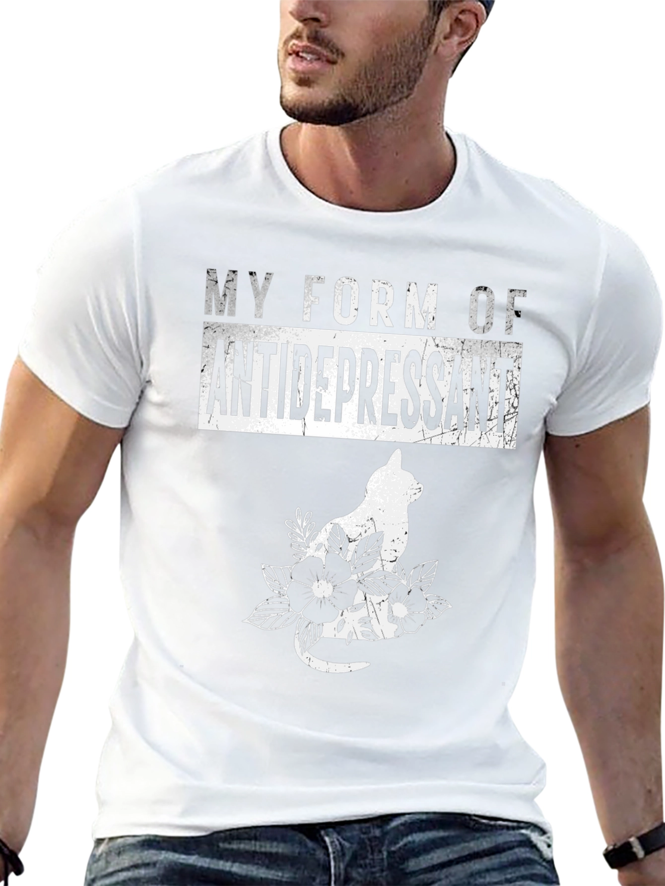 My Form of Antidepressant Cat Graphic Tee