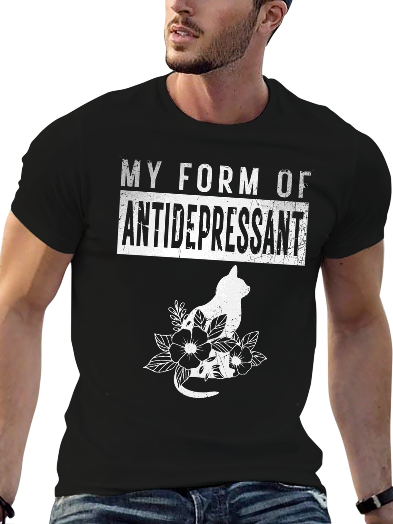My Form of Antidepressant Cat Graphic Tee
