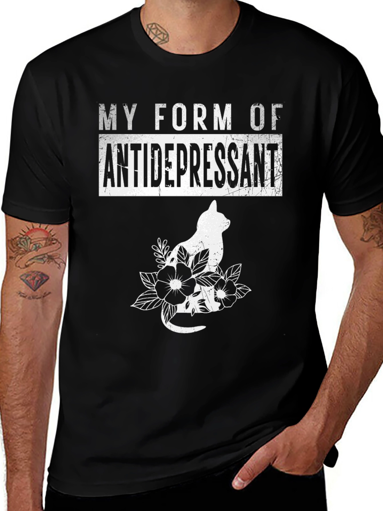 My Form of Antidepressant Cat Graphic Tee