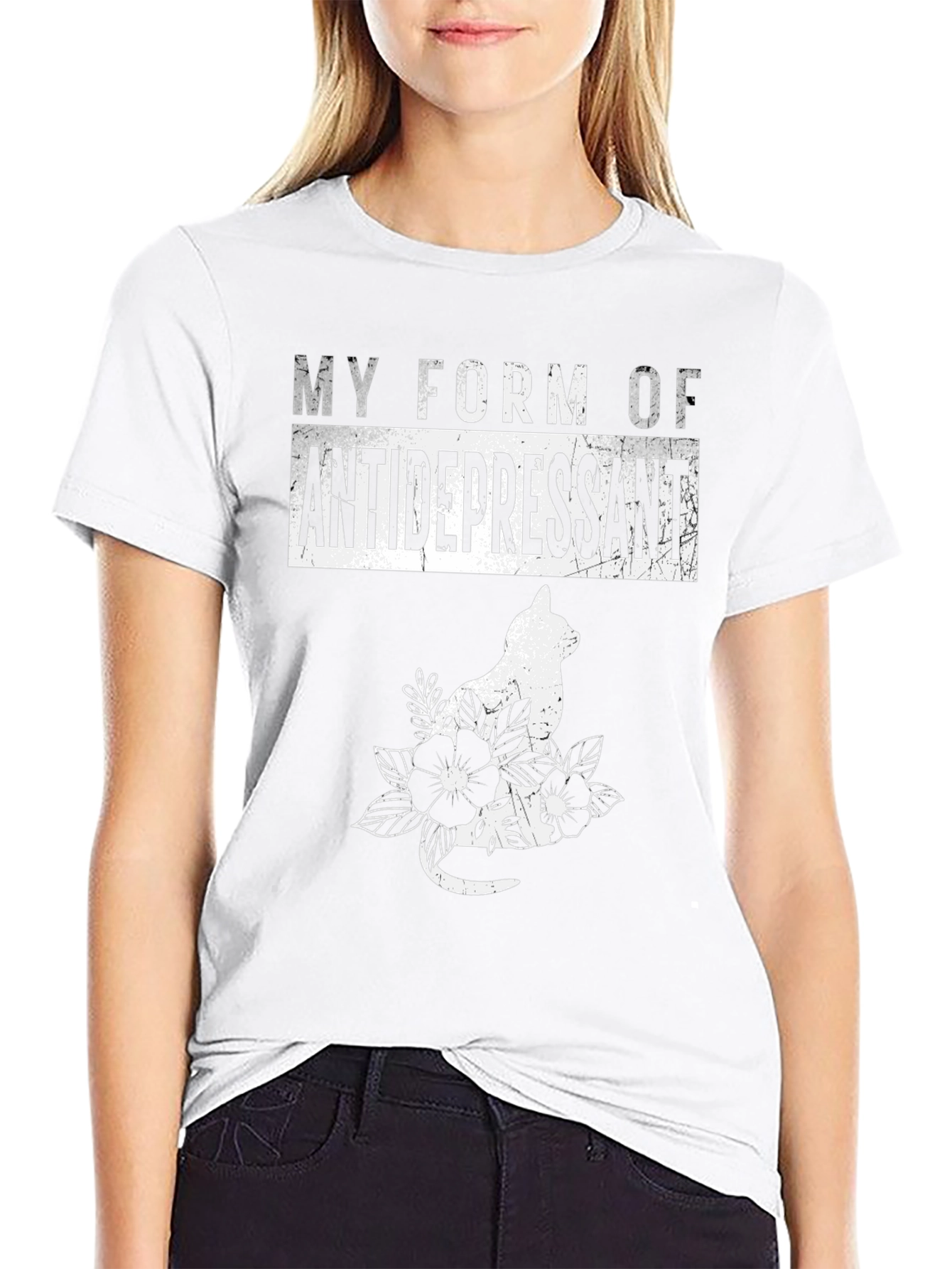 My Form of Antidepressant Cat Graphic Tee