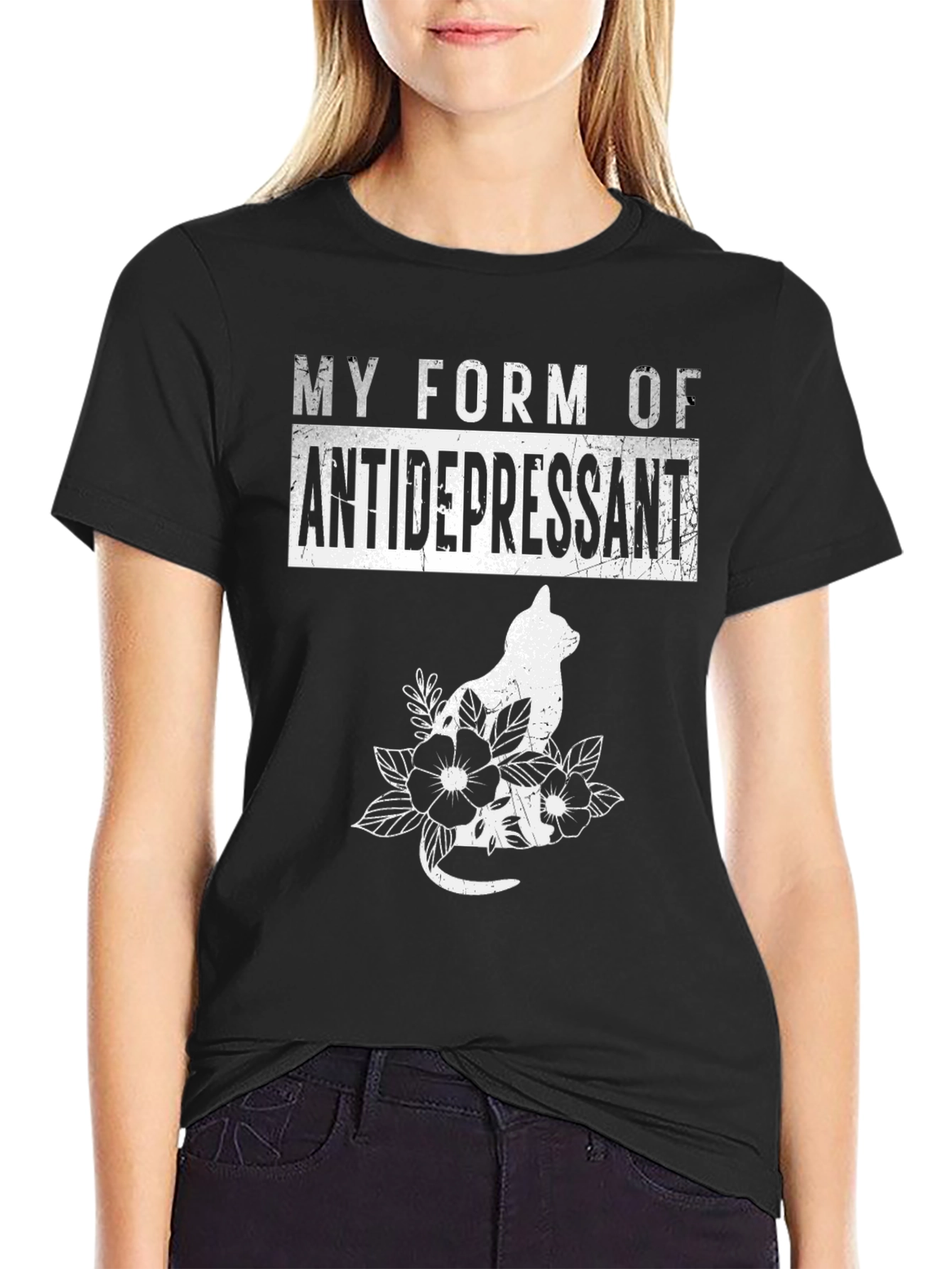 My Form of Antidepressant Cat Graphic Tee