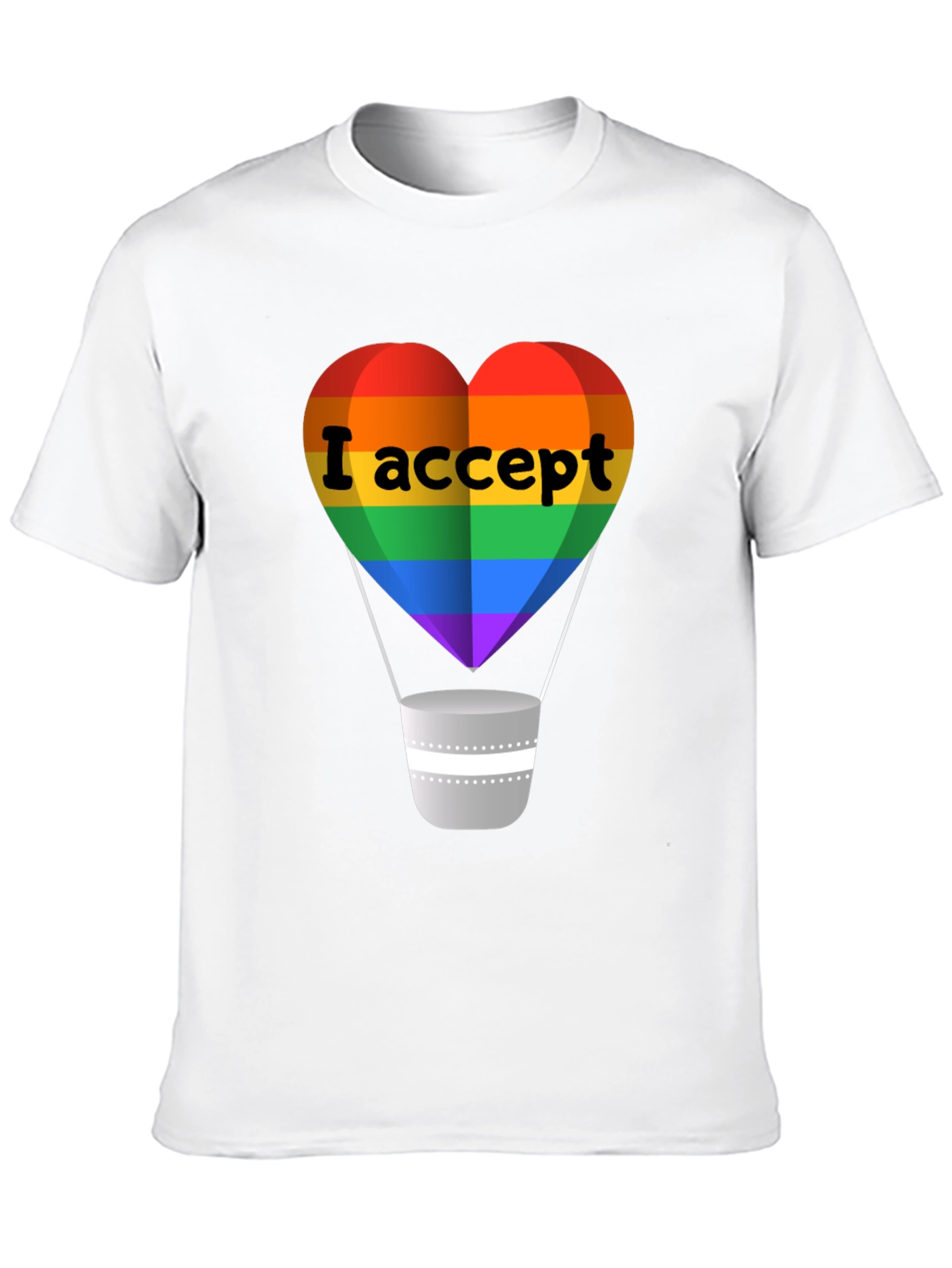 I Accept LGBTQ+ Pride T-Shirt