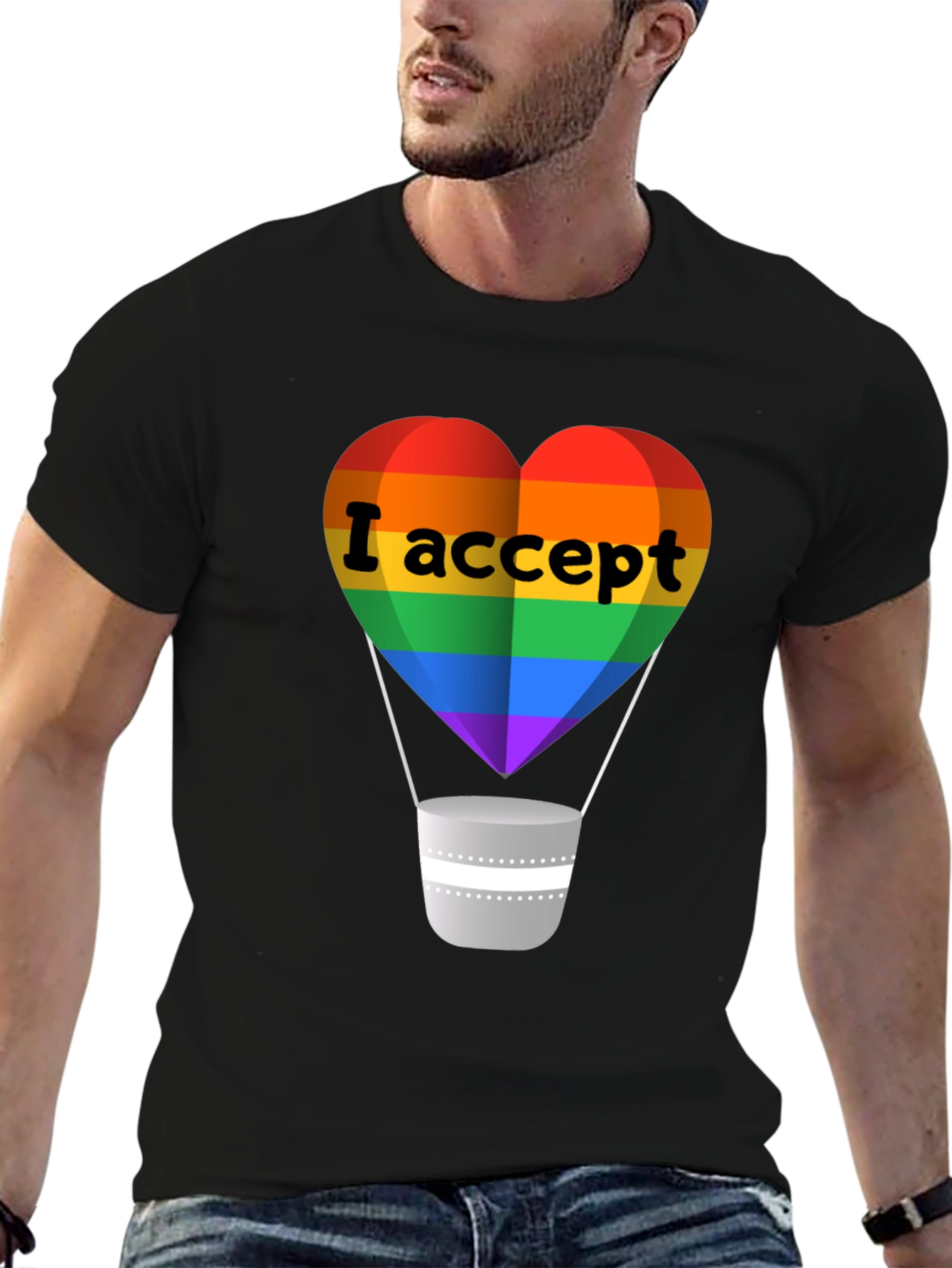 I Accept LGBTQ+ Pride T-Shirt