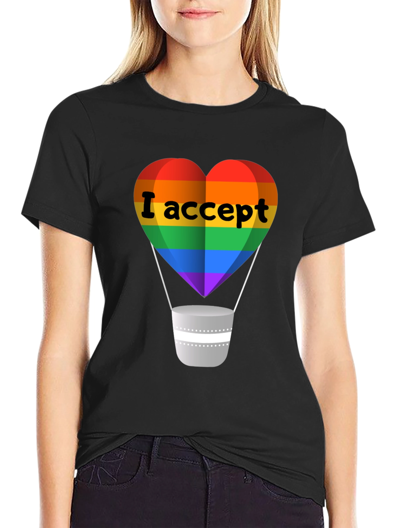I Accept LGBTQ+ Pride T-Shirt