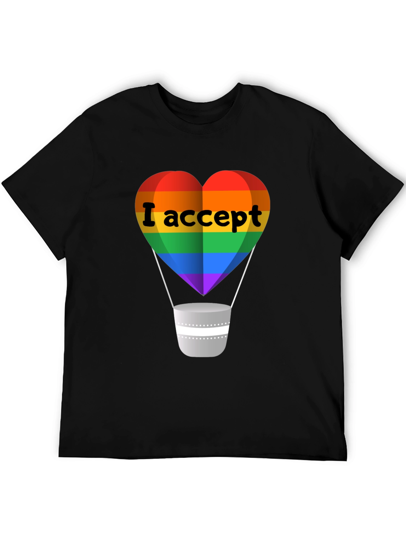 I Accept LGBTQ+ Pride T-Shirt