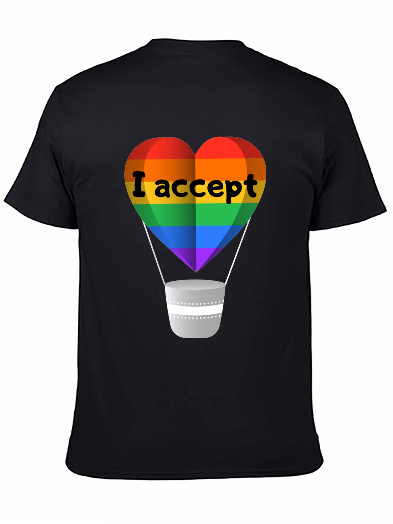 I Accept LGBTQ+ Pride T-Shirt