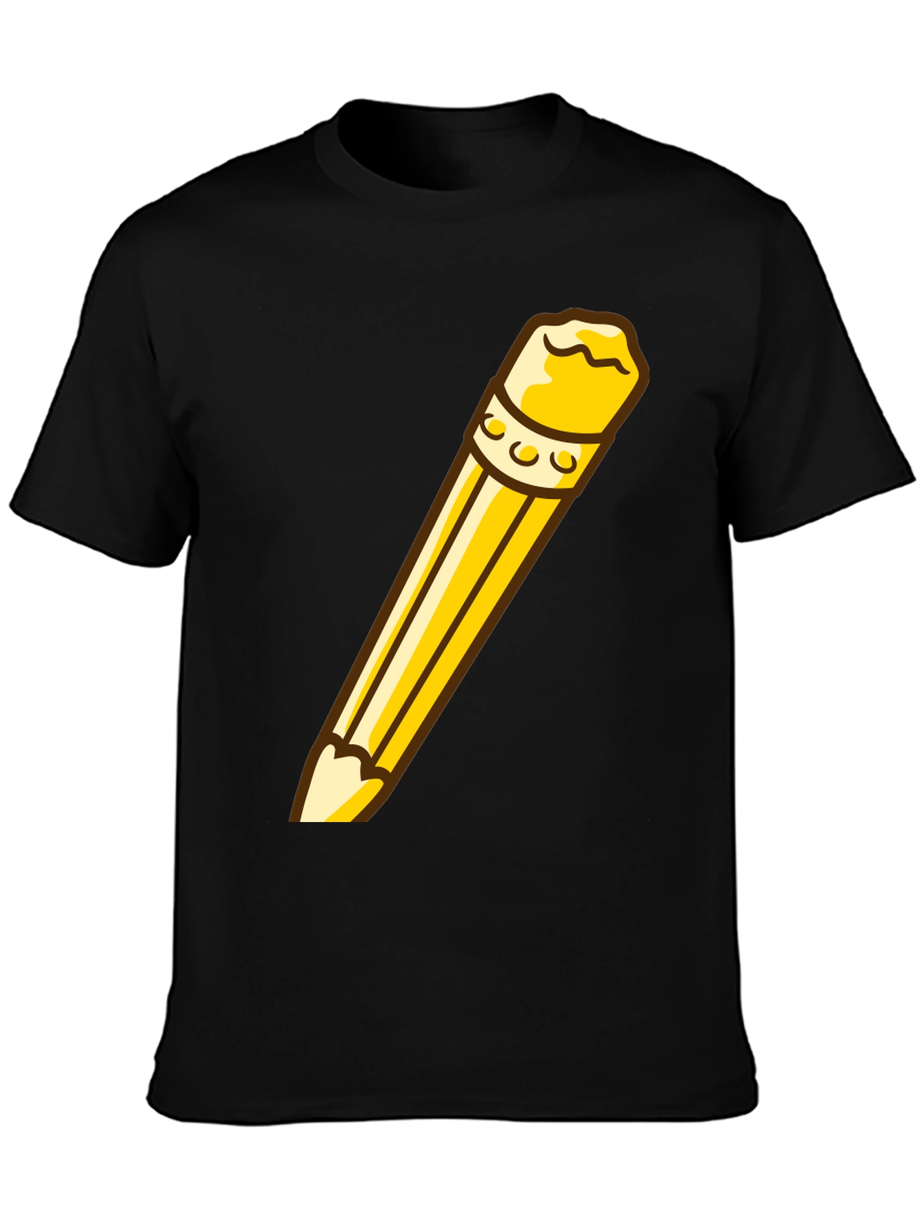 Pencil Graphic Black T-Shirt