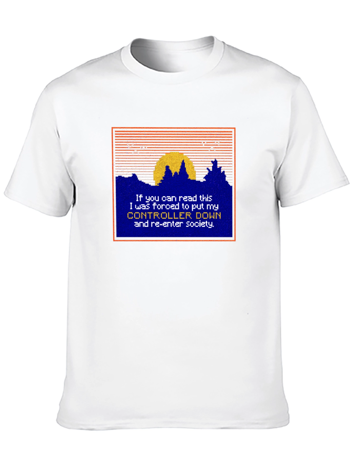 Gamer T-Shirt - Controller Down Re-enter Society