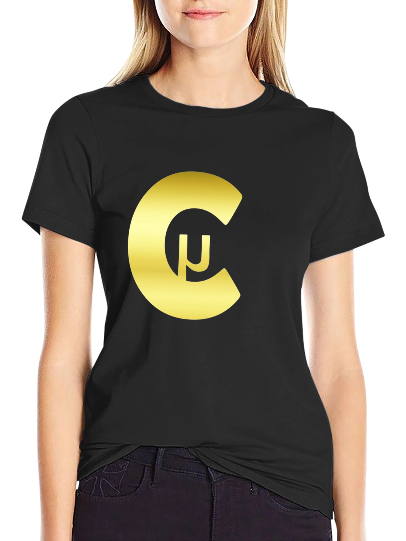 Golden Crypto Symbol T-Shirt