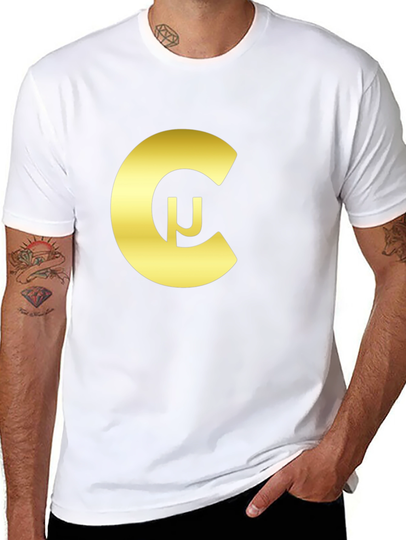Golden Crypto Symbol T-Shirt