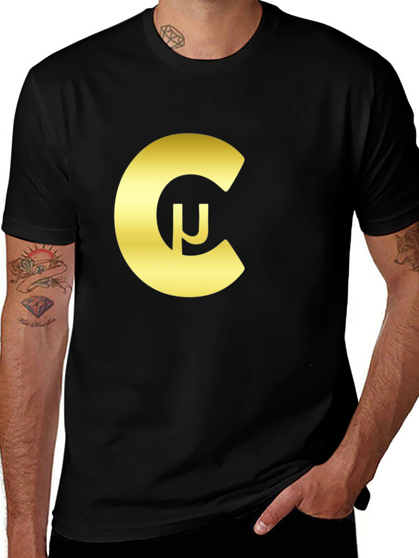 Golden Crypto Symbol T-Shirt