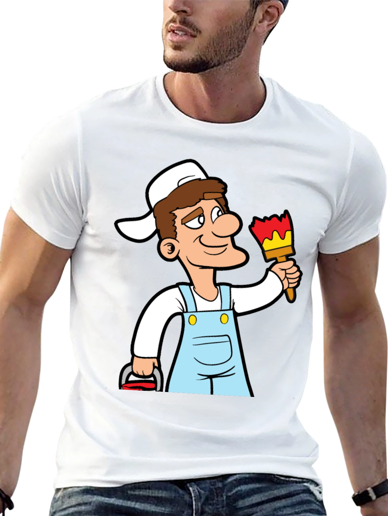 Painter Cartoon Graphic Tee