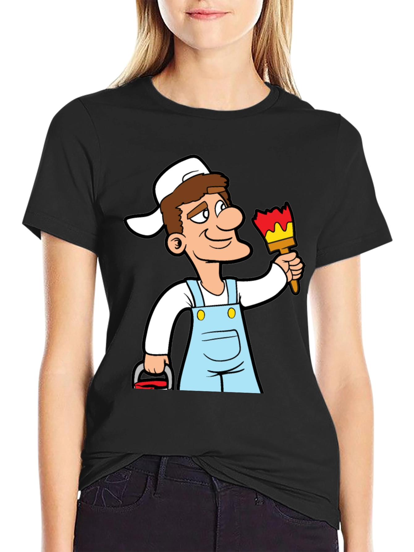 Painter Cartoon Graphic Tee